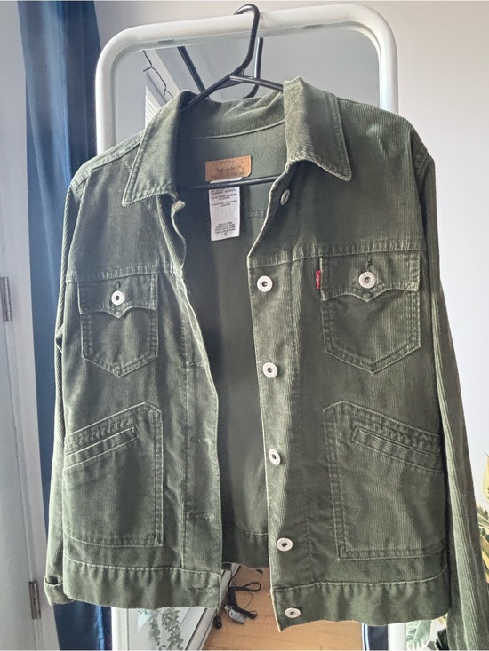 Levi's Jackets & Blazers - Women’s Olive Green Corduroy Jacket - Classic Workwear Style